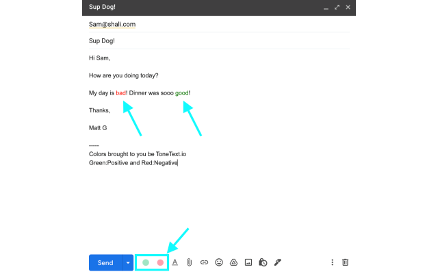 Text Tone Changer project screenshot